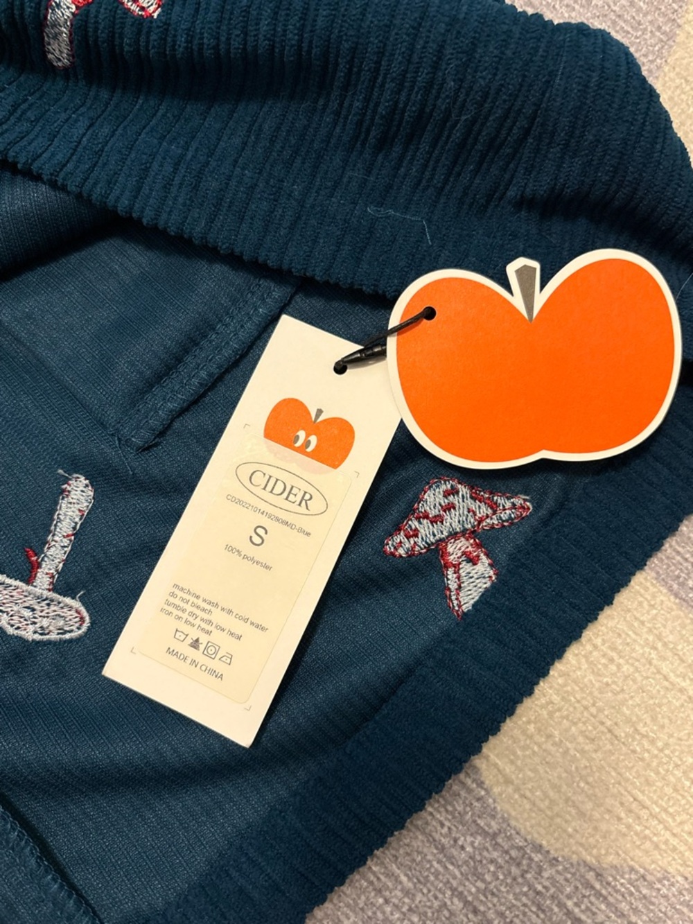 Corduroy Mushroom Overall Dress - Picture 6 of 6